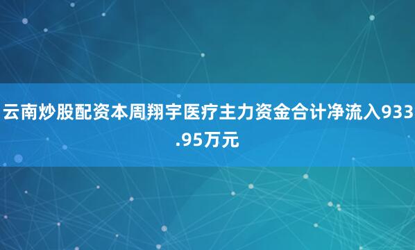 云南炒股配资本周翔宇医疗主力资金合计净流入933.95万元