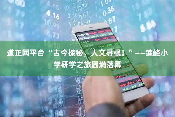 道正网平台 “古今探秘，人文寻根！”——莲峰小学研学之旅圆满落幕