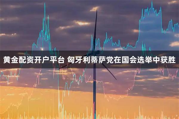 黄金配资开户平台 匈牙利蒂萨党在国会选举中获胜